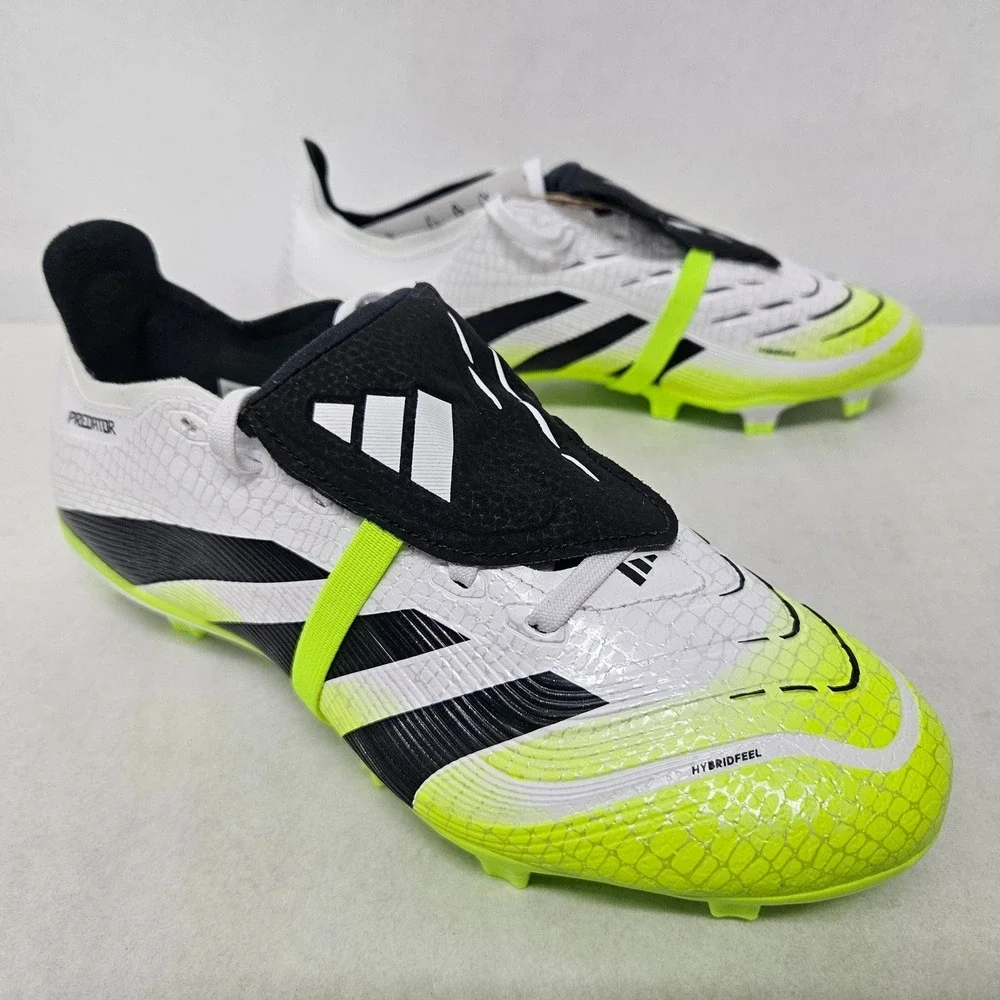 Adidas Predator‎ League FT FG/MG Soccer Cleats JI1111 White Yellow Men Size 12
